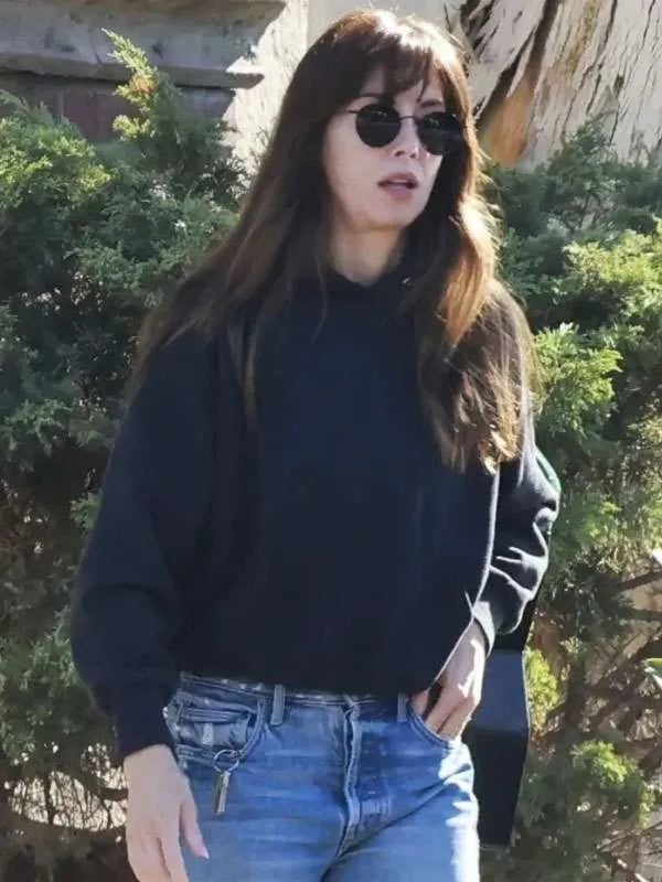 Alison Brie 2026 Black Hoodie