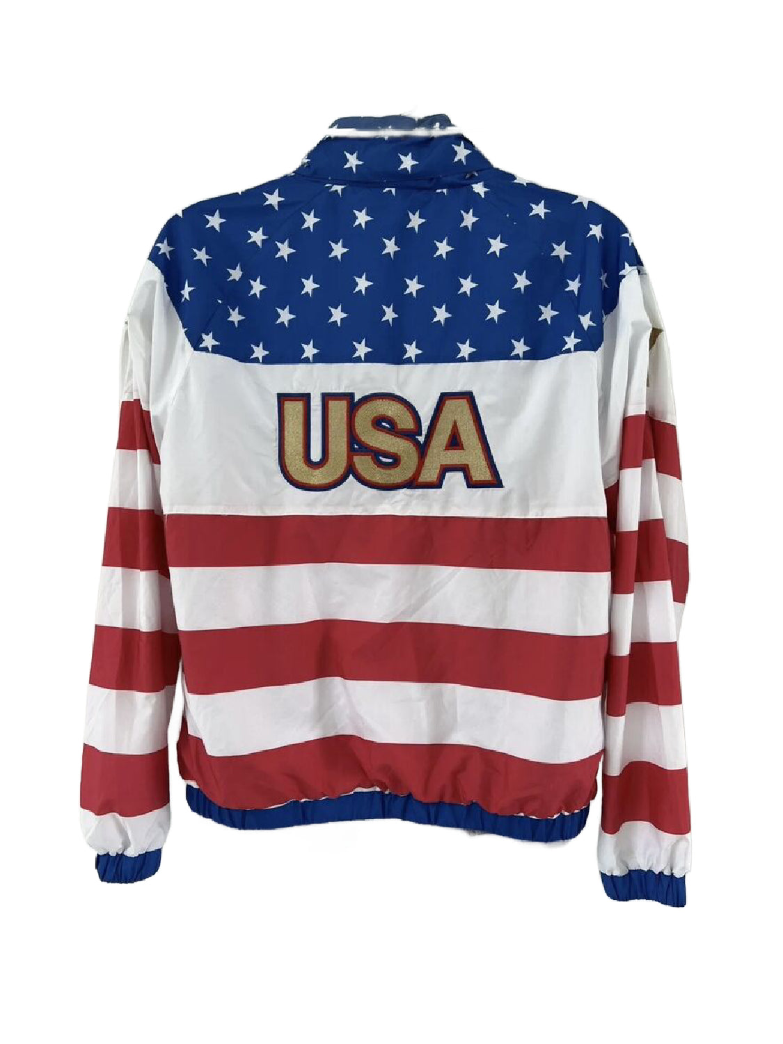 American Eagle Men's USA Flag Windbreaker Jacket Copy