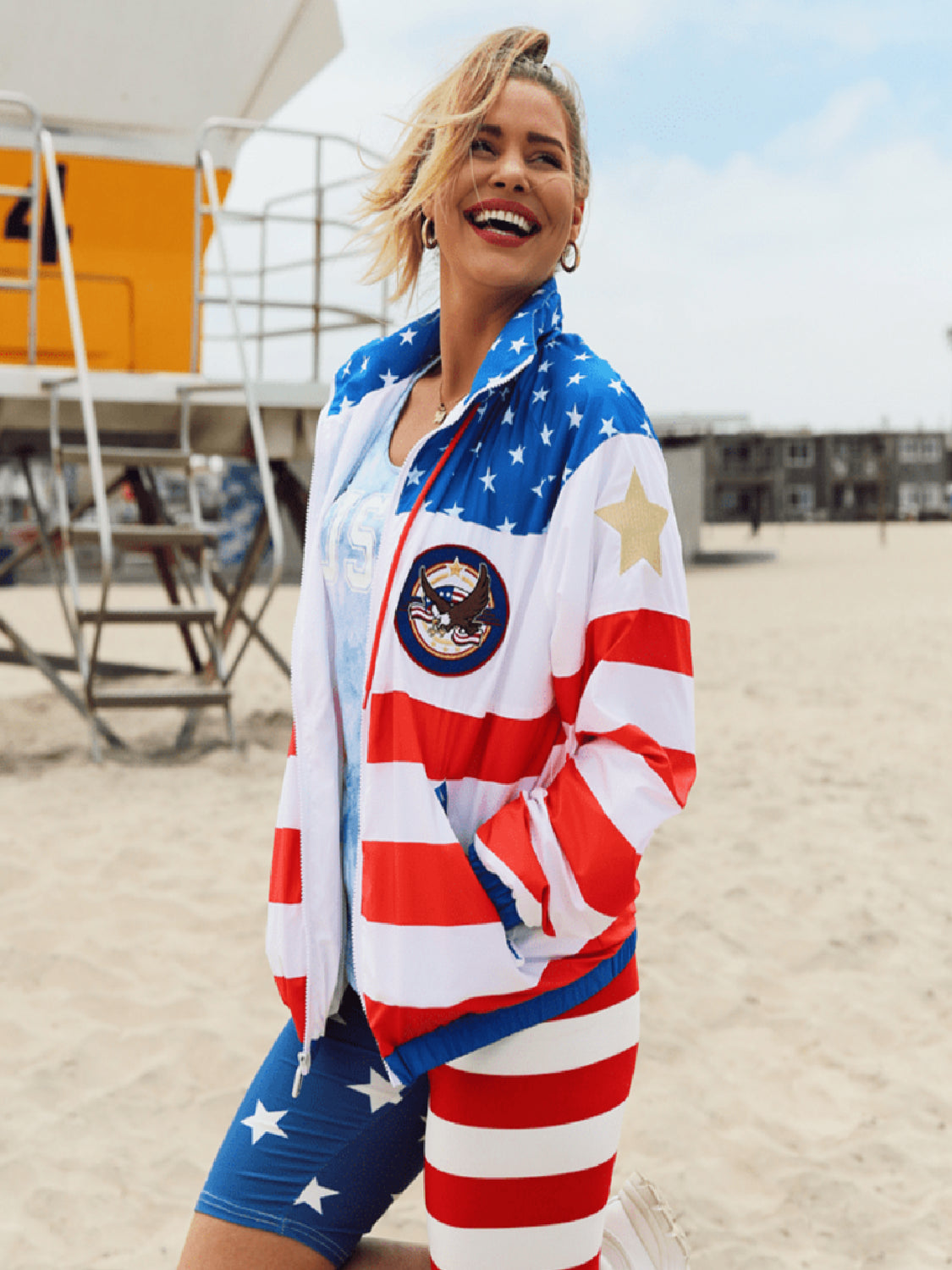 American Flag Windbreaker Jacket | USA Eagle Jacket