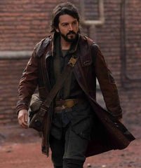 Star Wars Diego Luna Andor Leather Coat