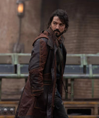 Star Wars Diego Luna Andor Leather Coat