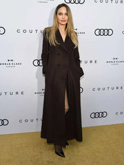 Angelina Jolie TIFF Premiere Brown Coat