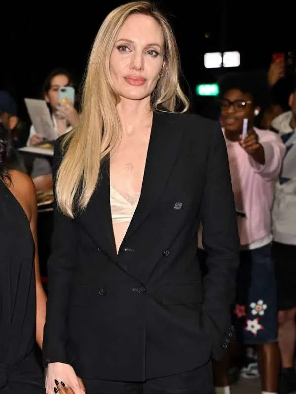 Without Blood 2026 Promo Angelina Jolie Black Blazer
