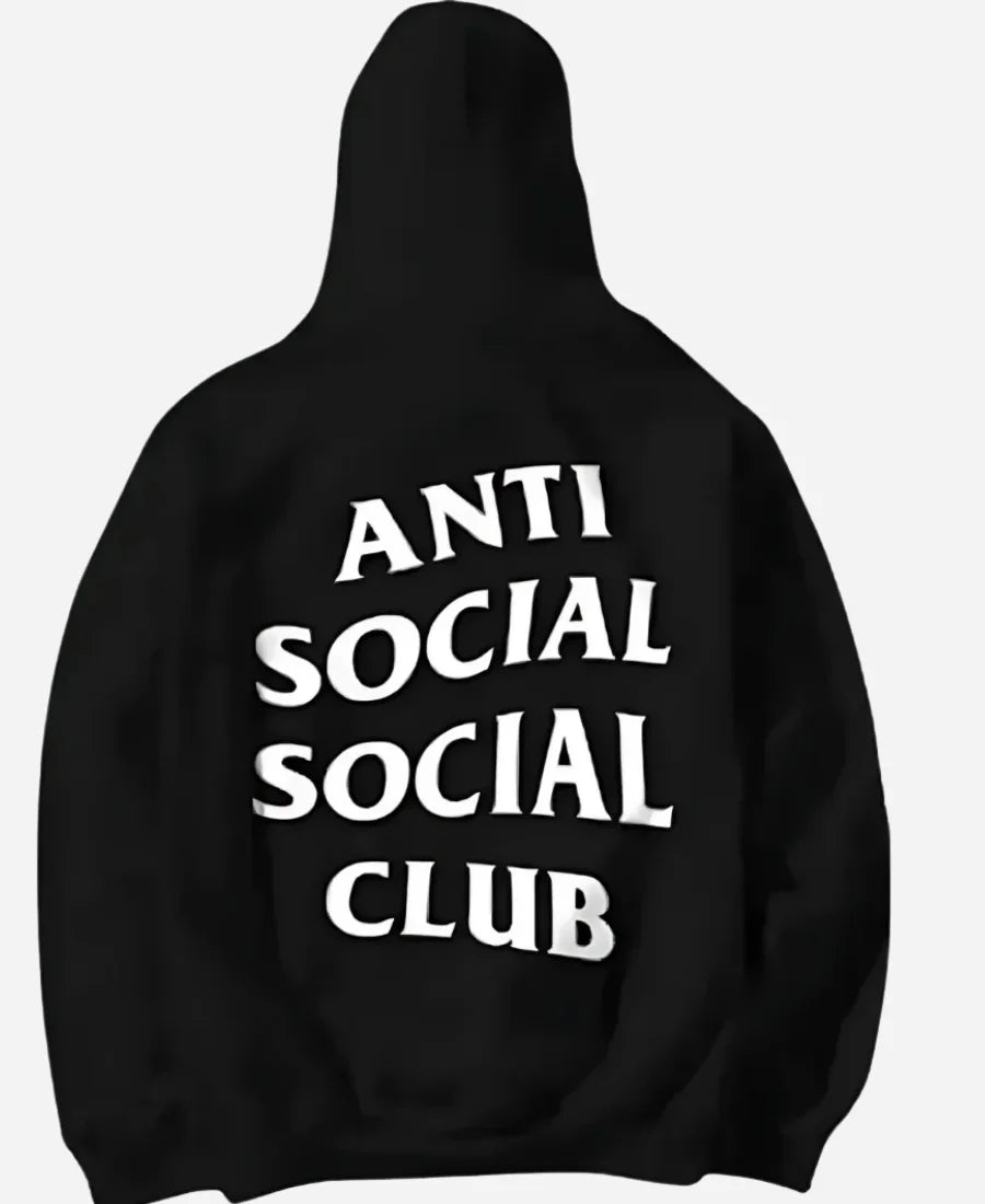 Anti Social Social Club Black Pullover Hoodie For Sale