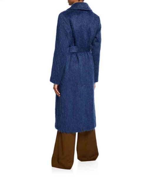 Arrow Season 08 Felicity Smoak Blue Woolen Coat