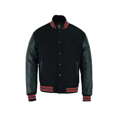 Donnie Wahlberg | Mens Letterman Varsity Wool & Leather Jacket