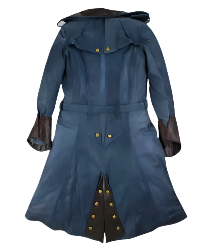 Assassin's Creed Unity Arno Dorian Blue Leather Coat