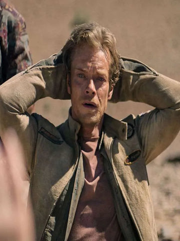 Alfie Allen Atomic Movie Suede Leather Jacket