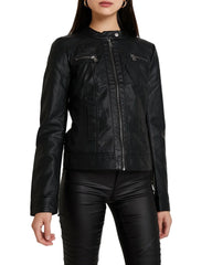 Bandit Black Cafe Racer Leather Jacket