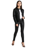 Bandit Black Cafe Racer Leather Jacket