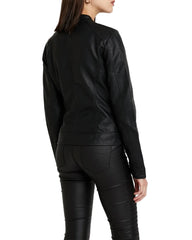 Bandit Black Cafe Racer Leather Jacket