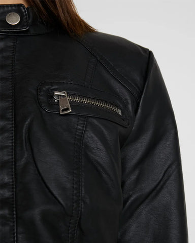 Bandit Black Cafe Racer Leather Jacket