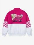 Barbie Checkered Racing Jacket | Ladies Pink Motorcycle Jacket