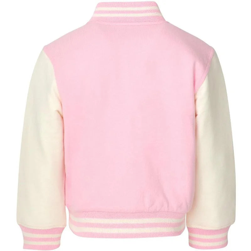 Pink Barbie Varsity Jacket | French Terry Bomber Jacket