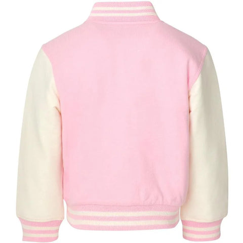 Pink Barbie Varsity Jacket | French Terry Bomber Jacket