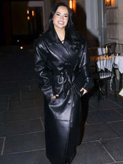 Becky G 2026 Black Trench Coat