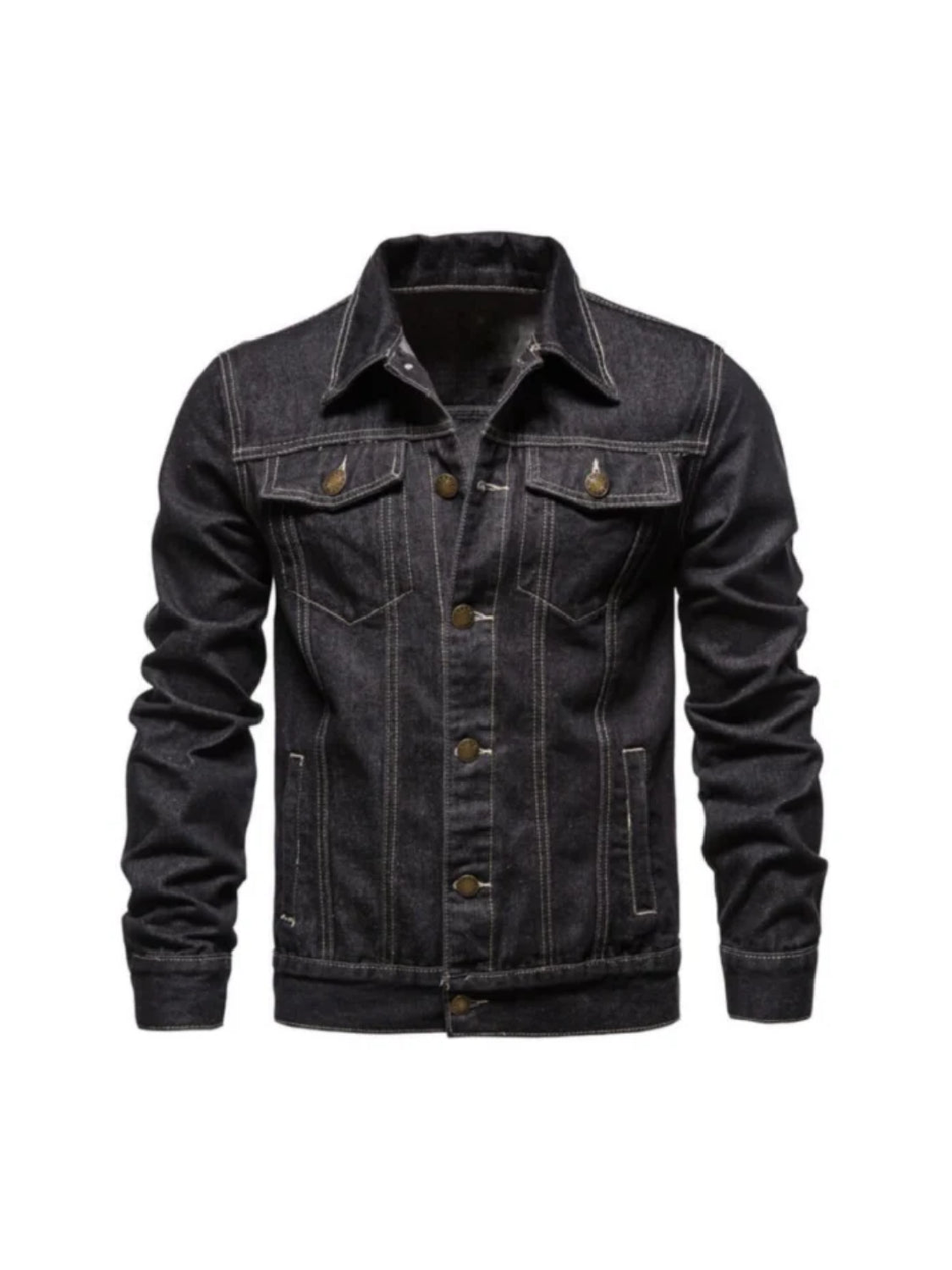 Black Denim Jacket | Pocket Style Trucker Jeans Jacket