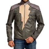 Black Adam Gray leather Shazam Jacket