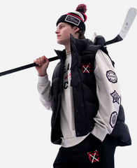 Chicago Blackhawks Black Puffer Vest