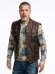 Heart of the Beast 2026 Brad Pitt Brown Vest
