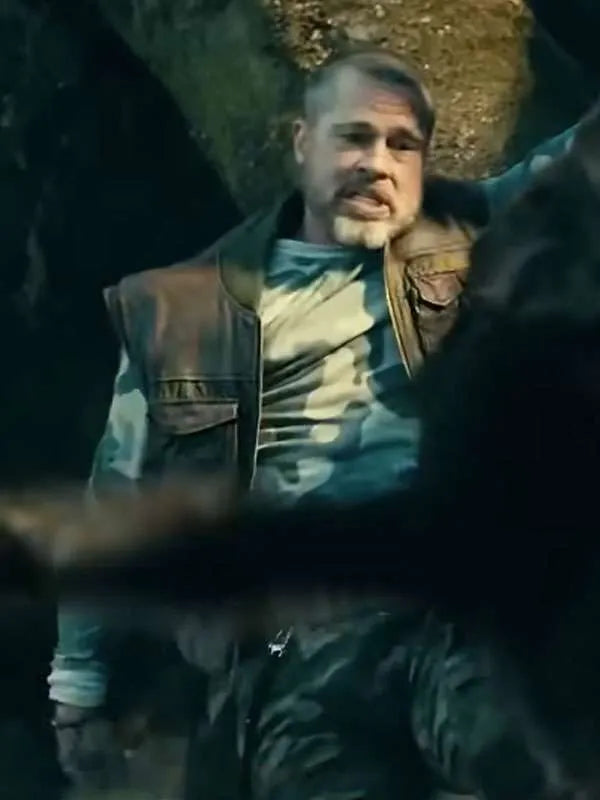 Heart of the Beast 2026 Brad Pitt Brown Vest
