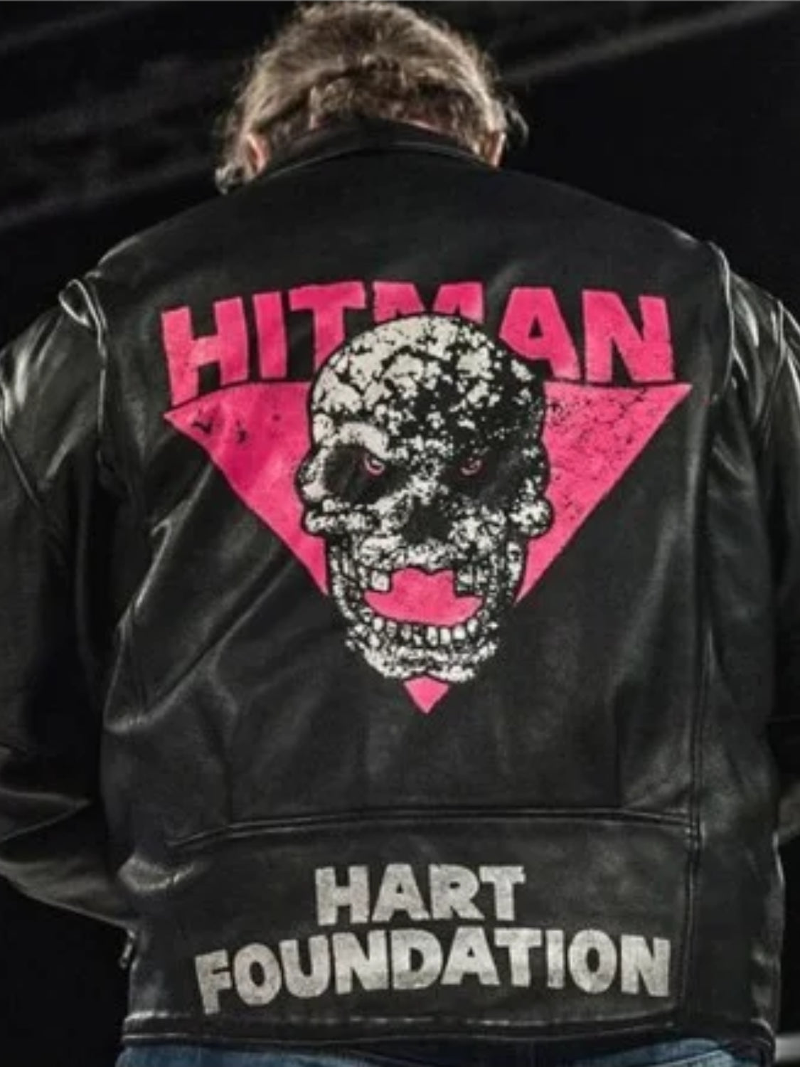 Bret Hart Leather Jacket | Men's Genuine Biker Leather Jacket