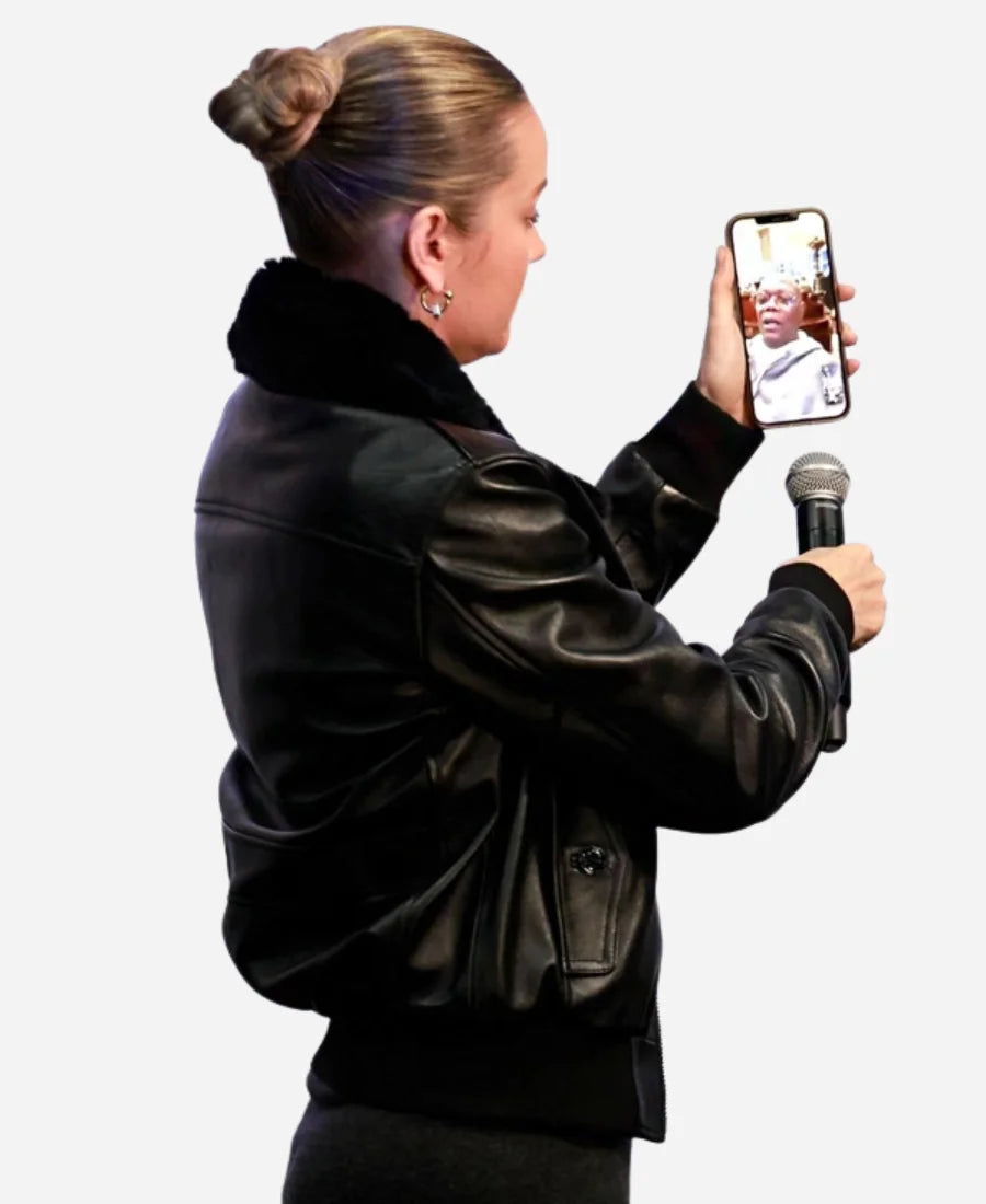 Brie Larson Leather Jacket