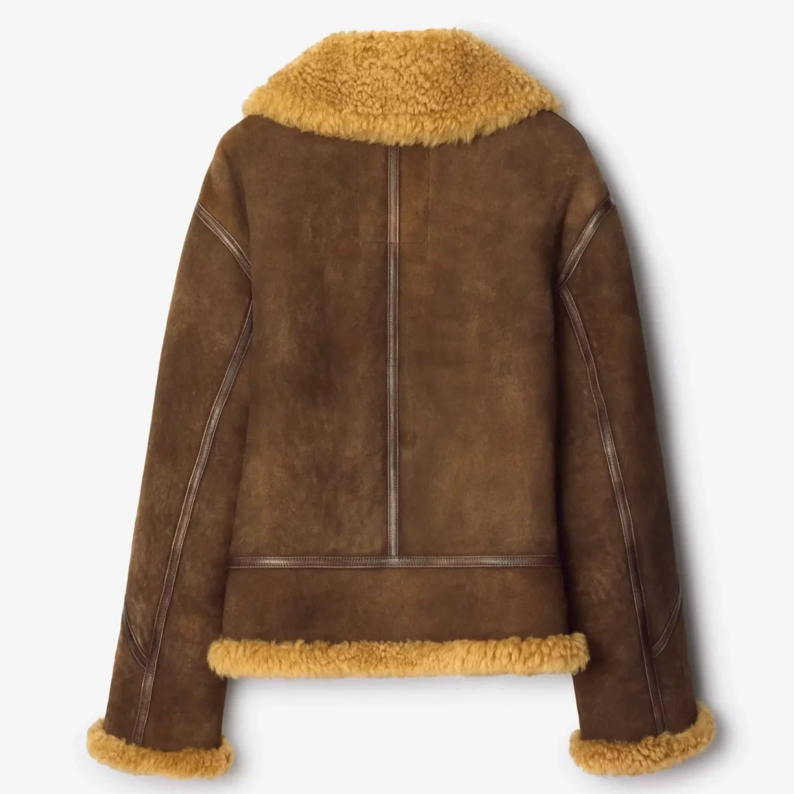 Burberry Leather Aviator Shearling Jacket