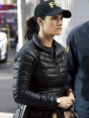 Missy Peregrym CIA 2026 Black Puffer Jacket
