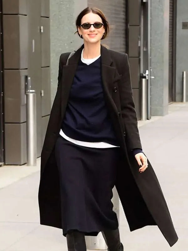 Street Style 2026 Caitriona Balfe Wool Coat