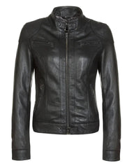 Callie Black cafe racer Jacket