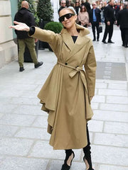 Celine Dion Paris 2026 Asymmetric Trench Coat