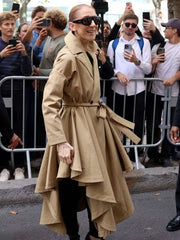 Celine Dion Paris 2026 Asymmetric Trench Coat