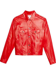 Project Runway 2026 Christian Siriano Red Leather Jacket