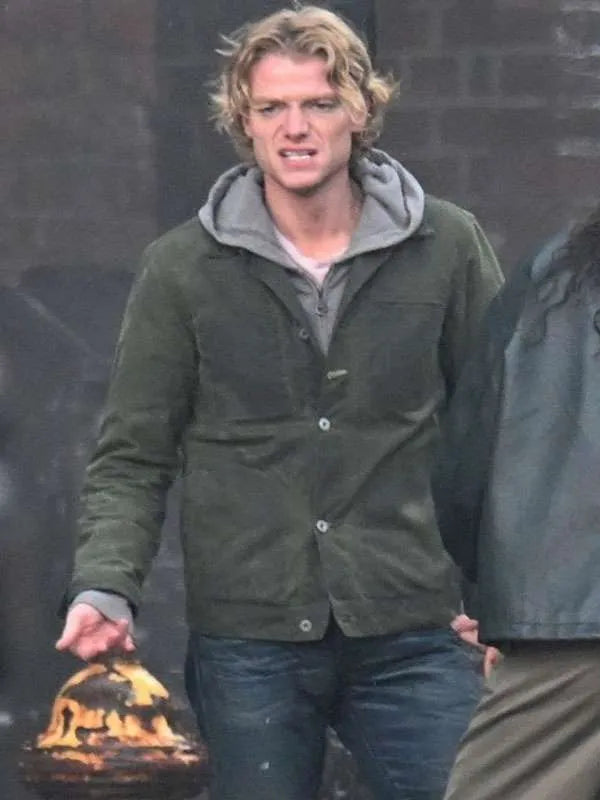 Tom Rhys Harries Clay face Green Cotton Jacket