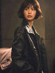 Climax 2026 Im Jin-ah Black Leather Jacket