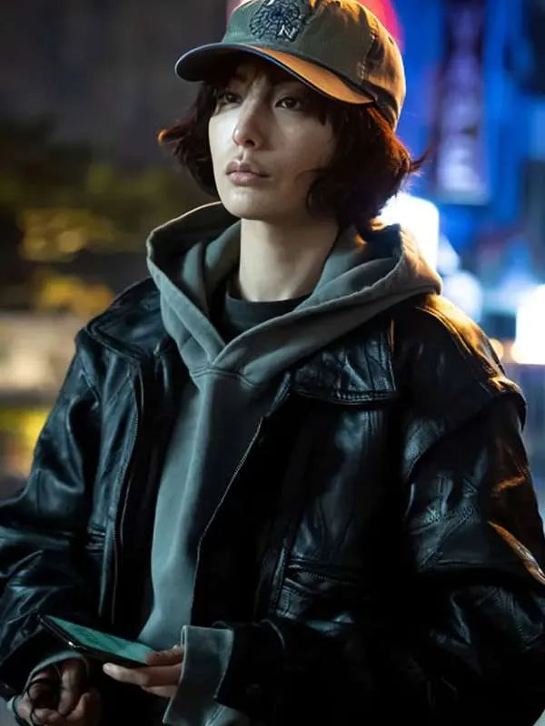 Climax 2026 Im Jin-ah Black Leather Jacket
