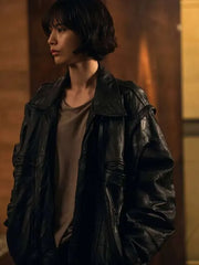 Climax 2026 Im Jin-ah Black Leather Jacket