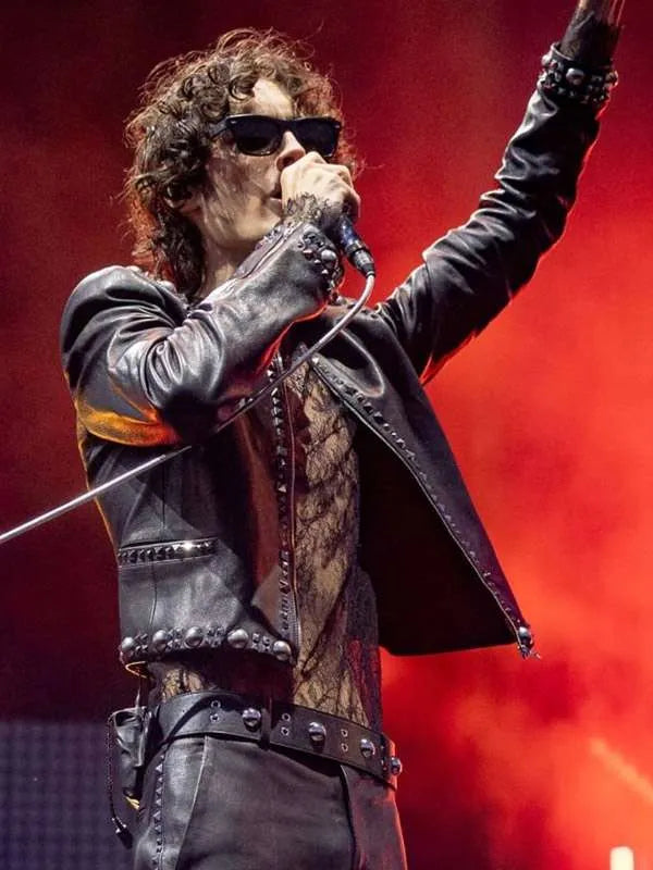 Coachella 2026 Sombr Studded Leather Jacket