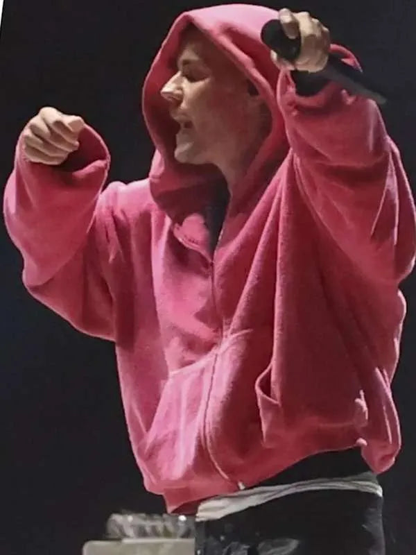 Coachella 2026 Justin Bieber Pink Hoodie
