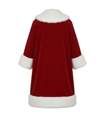 Red Santa Claus Faux Fur Velvet Coat