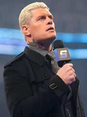 SmackDown 2025 Cody Rhodes Black Wool Coat
