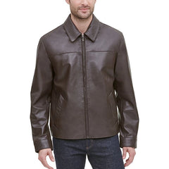 Mens Brown Real Leather Jacket
