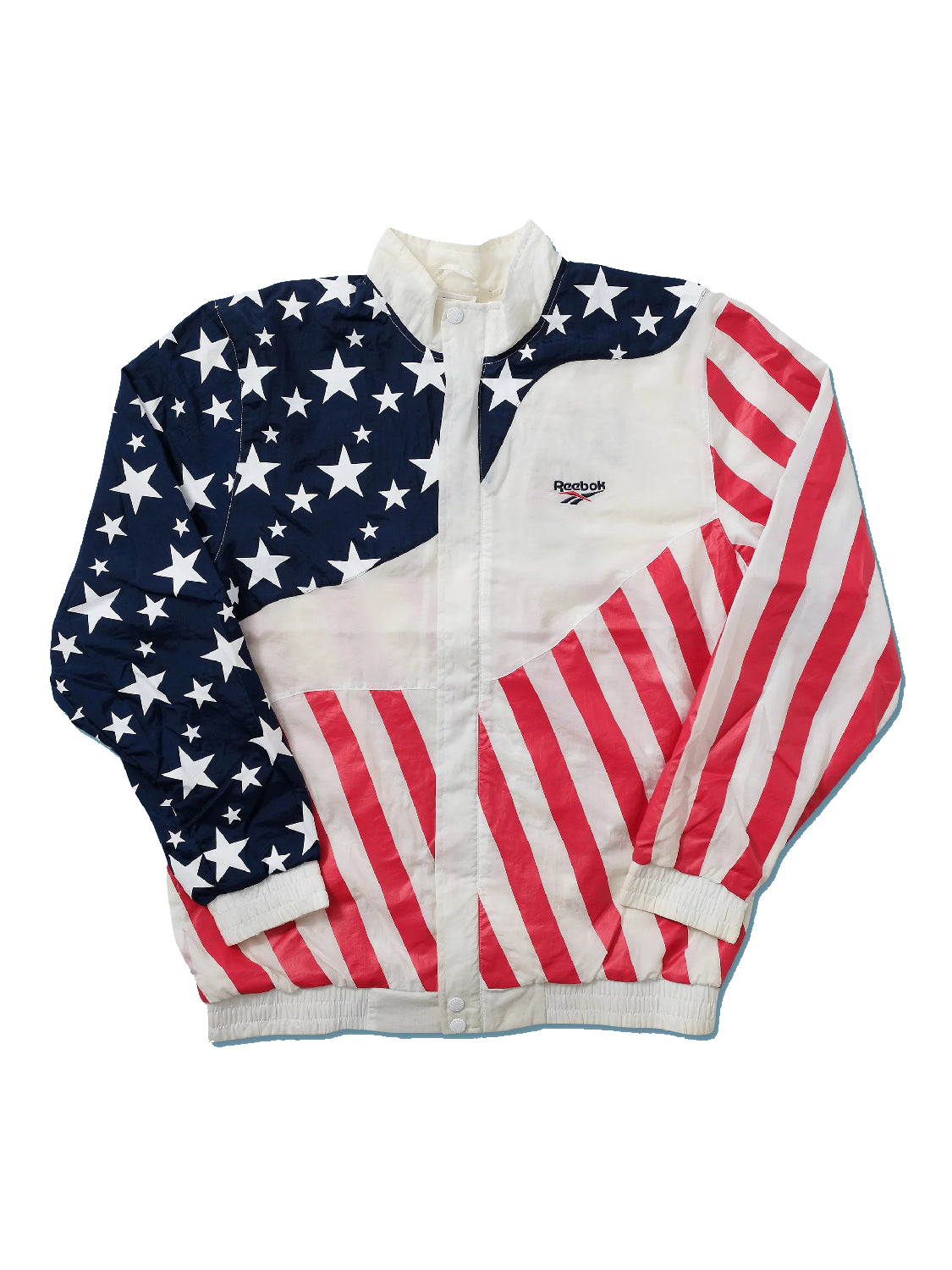 American Independence Flag Track Cotton Fabric Windbreaker Jacket