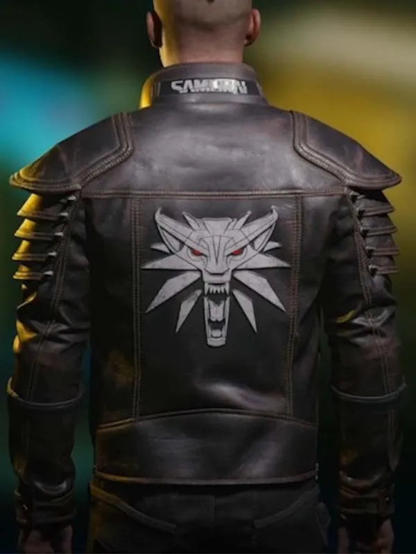 Cyberpunk 2077 Wolf School Brown Leather Jacket