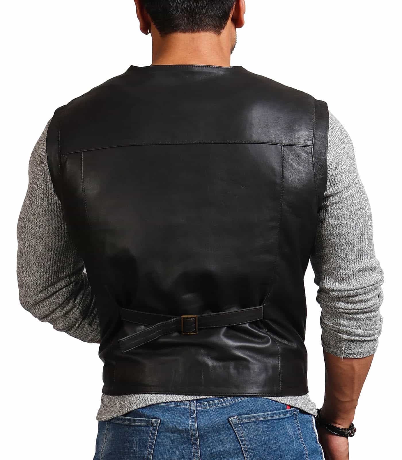 Chris Pratt Man Black Jurassic World Leather Vest