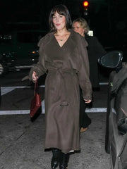 Dakota Johnson L A 2025 Brown Trench Coat
