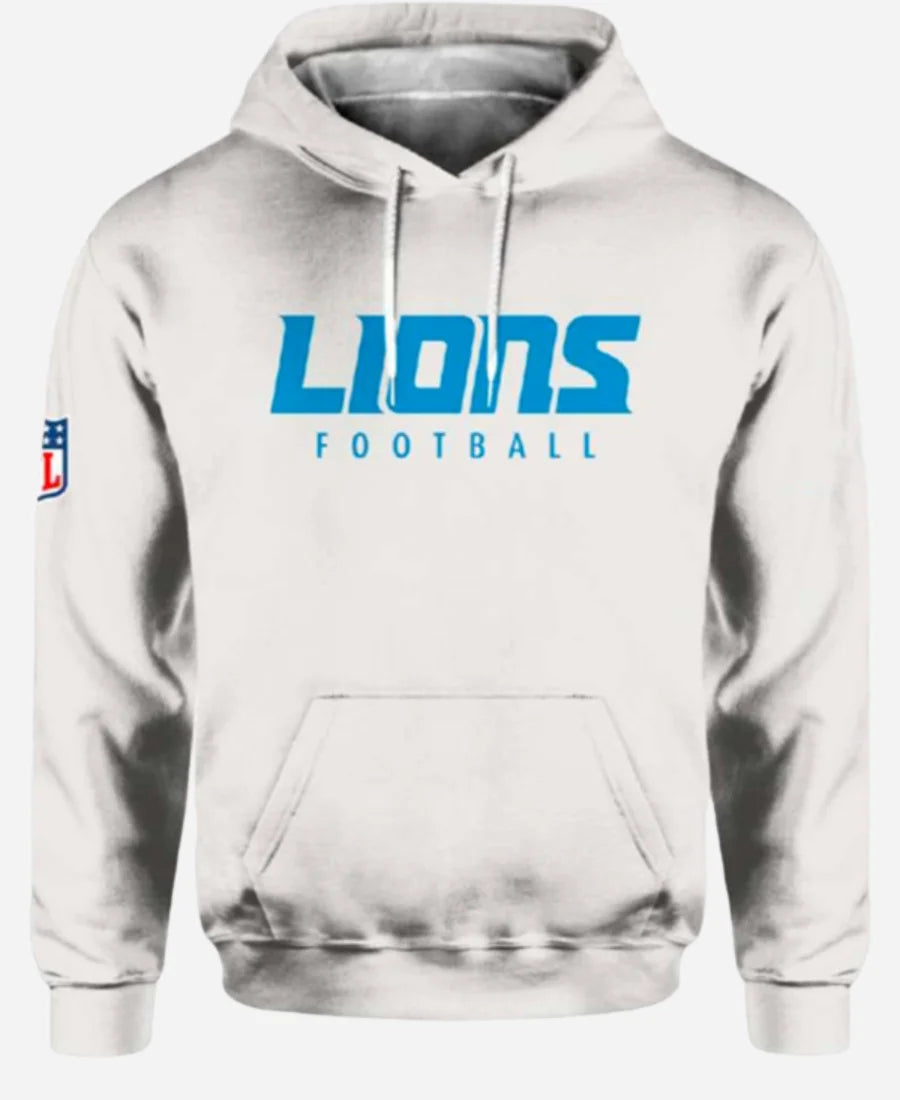 Dan Campbell Lions Grey Pullover Hoodie