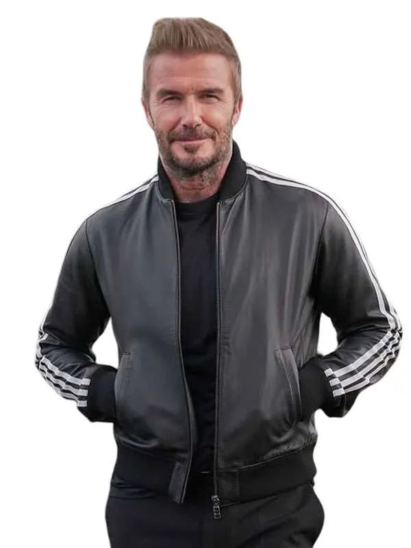 David Beckham FIFA World Cup 2026 Track Leather Jacket