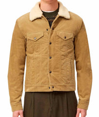 David Beckham Shearling Lined Cord Jacket